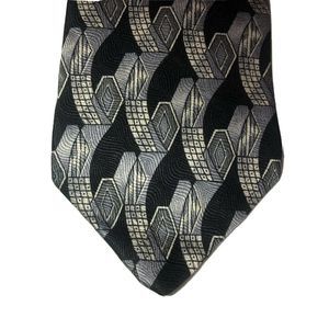 Honors Black N Silver Mens Necktie